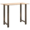 Baaripöydän jalat, luonnonvärinen teräs, 2 kpl, 60 x (110-111) cm, teräs