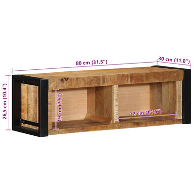 TV-kaappi 80x30x25 cm Massiivipuuta mango