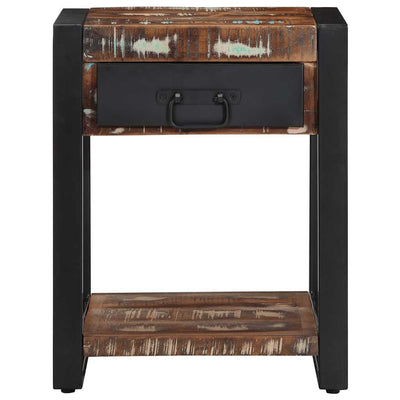 Monivärinen sivupöytä Malak 40x40x50cm (massiivipuu kierrätetty)