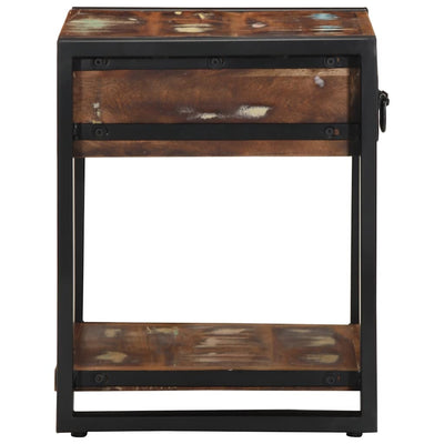 Monivärinen sivupöytä Malak 40x40x50cm (massiivipuu kierrätetty)