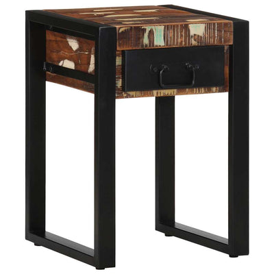 Monivärinen sivupöytä Anucuta 35x35x50cm (massiivipuu kierrätetty)