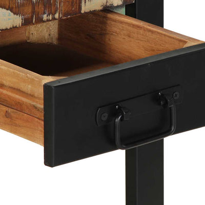 Monivärinen sivupöytä Anucuta 35x35x50cm (massiivipuu kierrätetty)