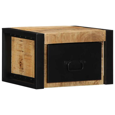 Yöpöytäkaapit 2 kpl 40x35x25 cm Massiivipuuta mango