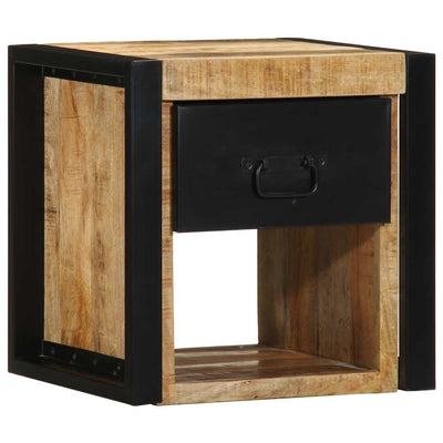 Yöpöytäkaapit 2 kpl 40x35x40 cm Massiivipuuta mango