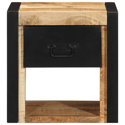 Yöpöytäkaapit 2 kpl 40x35x40 cm Massiivipuuta mango