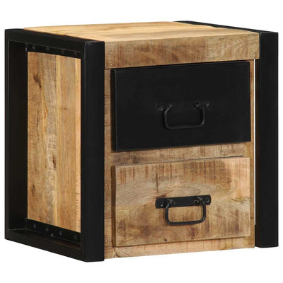 Yöpöytäkaapit 2 kpl 40x35x40 cm Massiivipuuta mango
