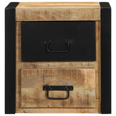 Yöpöytäkaapit 2 kpl 40x35x40 cm Massiivipuuta mango