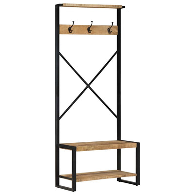 Vaateteline 80x40x190 cm Massiivipuuta mango
