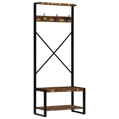 Vaateteline Monivärinen 80x40x190 cm Massiivipuu kierrätetty