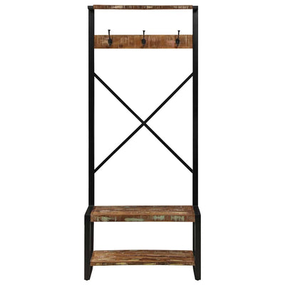 Vaateteline Monivärinen 80x40x190 cm Massiivipuu kierrätetty