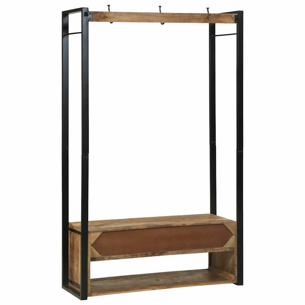Vaateväline hyllyllä Ruskea 110 x 40 x 179 cm Täysi Mangopuu