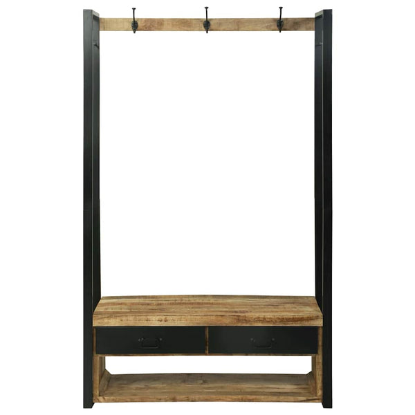 Vaateväline hyllyllä Ruskea 110 x 40 x 179 cm Täysi Mangopuu