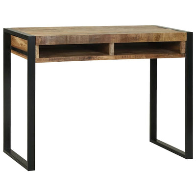 Meikkipöytä hyllyllä Ruskea 100 x 50 x 75 cm Täysi Mangopuu