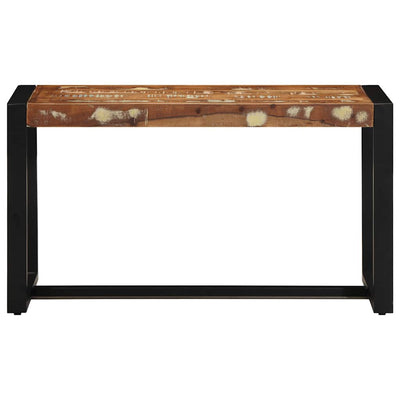 Monivärinen penkki Dulciu 80x35x45cm (kierrätetty massiivipuu)