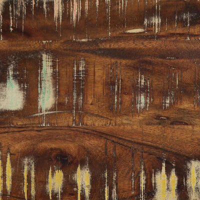 Monivärinen penkki Dulciu 80x35x45cm (kierrätetty massiivipuu)