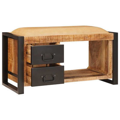 Säilytysbench Ruskea 80 x 35 x 40 cm Täysi Mangopuu