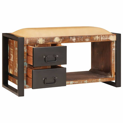 Säilytysbench Monivärinen 80 x 35 x 40 cm Kierrätetty Täyspuu