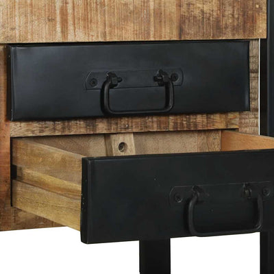 Päätypöytä Ruskea 40 x 40 x 80 cm Täysi karkea mangopuu