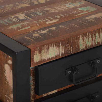 Päätypöytä Monivärinen 40 x 40 x 80 cm Kiinteä kierrätetty puu