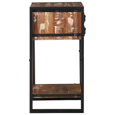 Päätypöytä Monivärinen 40 x 40 x 80 cm Kiinteä kierrätetty puu