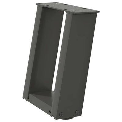 Sohvapöydän jalat U-muotoiset 2 kpl antrasiittia 30x(30-31) cm