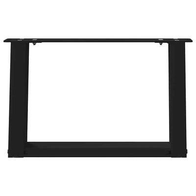 Sohvapöydän jalat U-muotoiset 2 kpl musta 40x(30-31) cm teräs