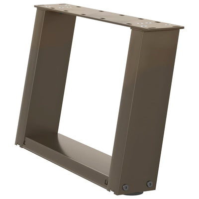 sohvapöydän jalat U-muotoiset 2 kpl luonnonteräs 40x(30-31) cm