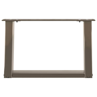 sohvapöydän jalat U-muotoiset 2 kpl luonnonteräs 40x(30-31) cm