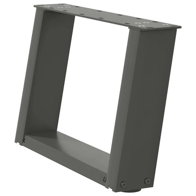 sohvapöydän jalat U-muotoiset 2 kpl Antrasiitti 50x(30-31) cm