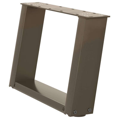 sohvapöydän jalat U-muotoiset 2 kpl luonnonteräs 50x(30-31) cm