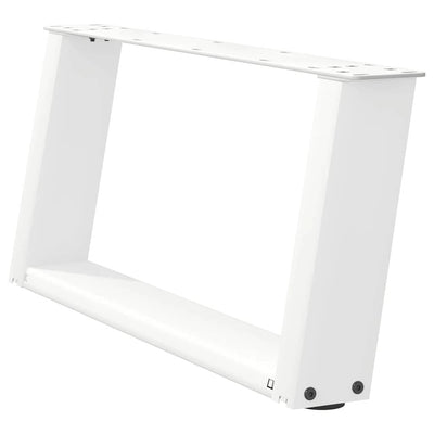 sohvapöydän jalat U-muotoiset 2 kpl Valkoinen 60x(30-31) cm