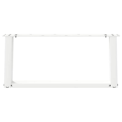 sohvapöydän jalat U-muotoiset 2 kpl Valkoinen 60x(30-31) cm