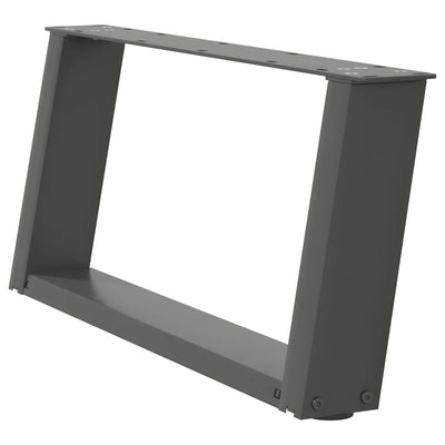 Sohvapöydän jalat U-muotoiset 2 kpl Antrasiitti 60x(30-31) cm