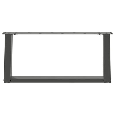 Sohvapöydän jalat U-muotoiset 2 kpl Antrasiitti 60x(30-31) cm