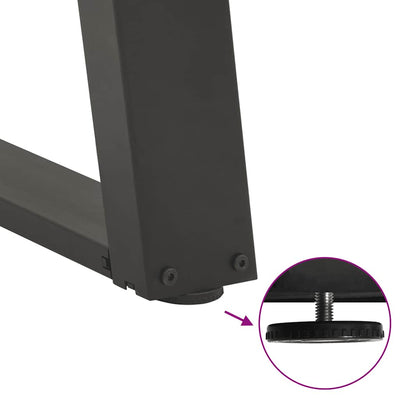Sohvapöydän jalat U-muotoiset 2 kpl Antrasiitti 60x(30-31) cm