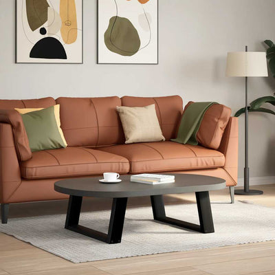 Sohvapöydän jalat U-muotoiset 2 kpl musta 70x(30-31) cm teräs