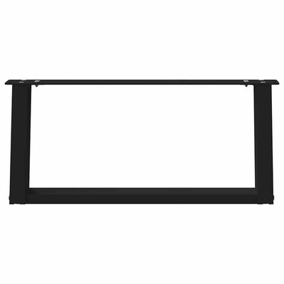 Sohvapöydän jalat U-muotoiset 2 kpl musta 70x(30-31) cm teräs