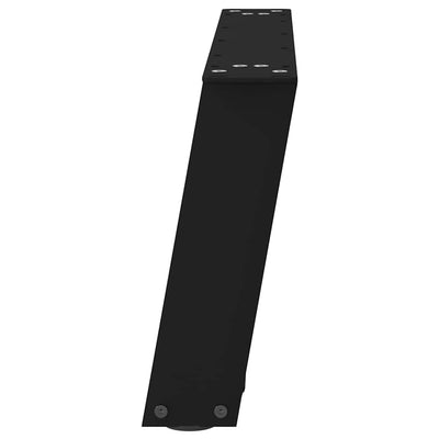 Sohvapöydän jalat U-muotoiset 2 kpl musta 70x(30-31) cm teräs
