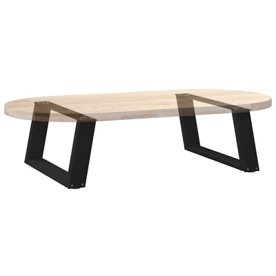 Sohvapöydän jalat U-muotoiset 2 kpl musta 70x(30-31) cm teräs