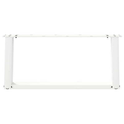 sohvapöydän jalat U-muotoiset 2 kpl Valkoinen 70x(30-31) cm