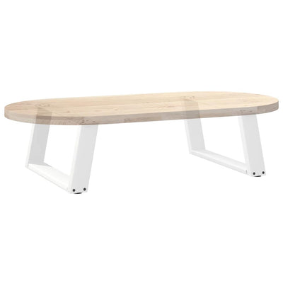 sohvapöydän jalat U-muotoiset 2 kpl Valkoinen 70x(30-31) cm