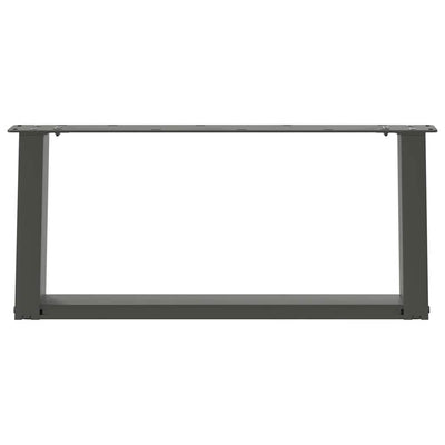 Sohvapöydän jalat U-muotoiset 2 kpl antrasiitti 70x(30-31) cm