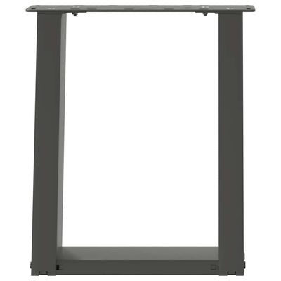 sohvapöydän jalat U-muotoiset 2 kpl antrasiittia 38x(42-43) cm