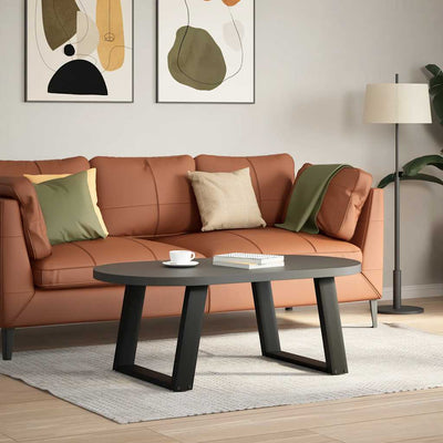 Sohvapöydän jalat U-muotoiset 2 kpl musta 50x(42-43) cm teräs