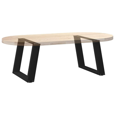 Sohvapöydän jalat U-muotoiset 2 kpl musta 50x(42-43) cm teräs