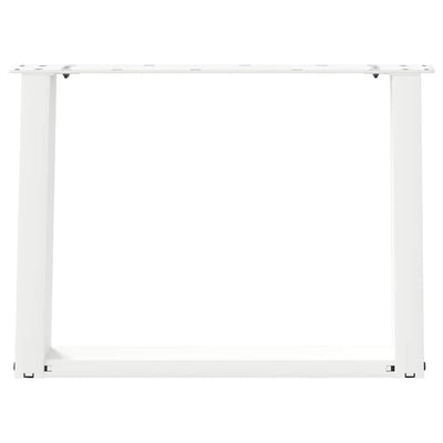 sohvapöydän jalat U-muotoiset 2 kpl Valkoinen 60x(42-43) cm