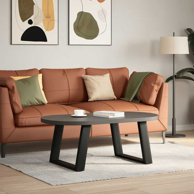 Sohvapöydän jalat U-muotoiset 2 kpl musta 50x(42-43) cm teräs