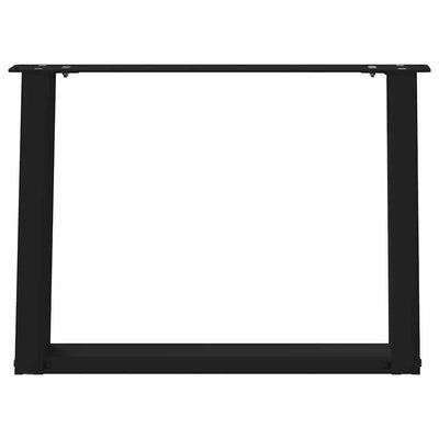 Sohvapöydän jalat U-muotoiset 2 kpl musta 50x(42-43) cm teräs