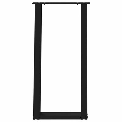 konsolipöydän jalat U-muotoiset 2 kpl Musta 38x(72-73) cm