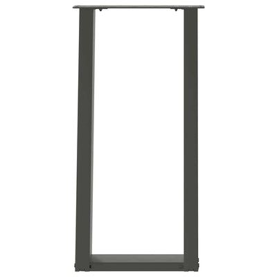 konsolipöydän jalat U-muotoiset 2 kpl antrasiittia 38x(72-73)cm